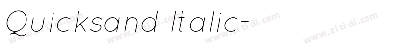 Quicksand Italic字体转换